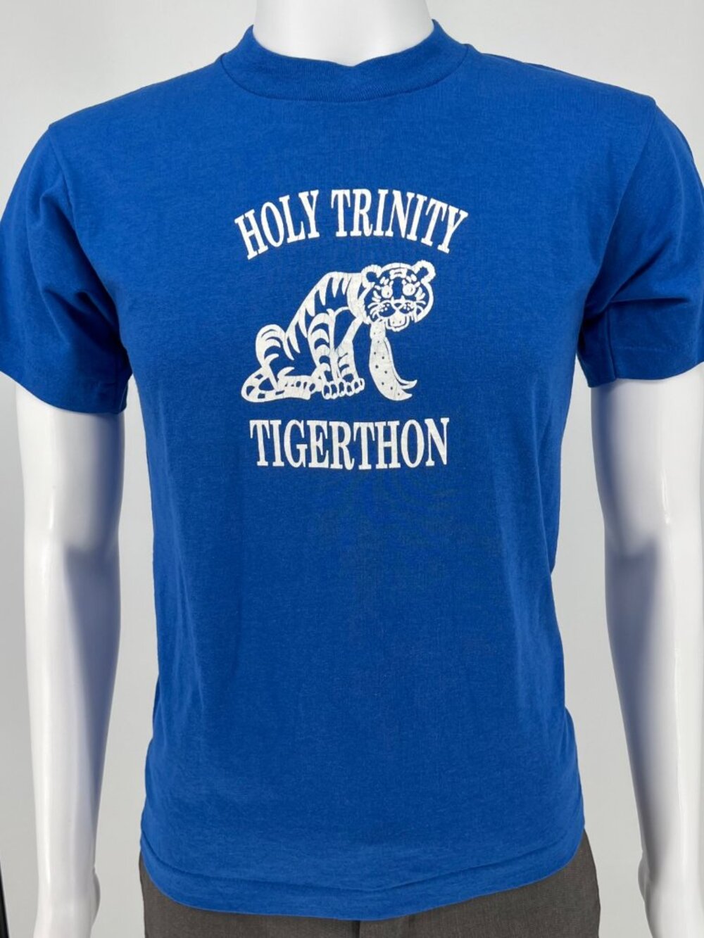 Vintage 1980s/1990s Screen Stars Best Blue Holy Trinity Tigerthon T-Shirt (S)